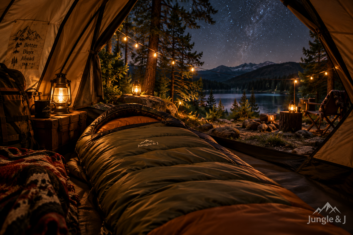 Jungle & J Camping Sleeping Bag Scene