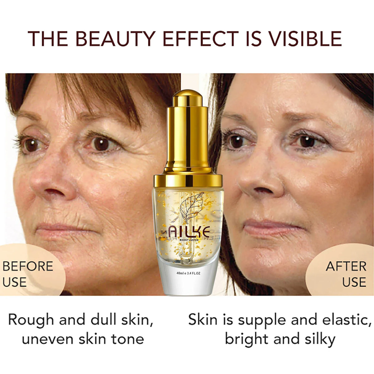 AILKE 24K Gold Collagen Whitening Skin Care Set – Anti-Wrinkle & Dark Spot Reduction