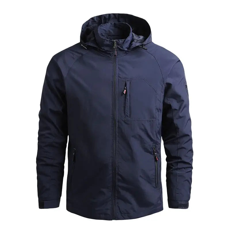 Men's Hooded Hiking Jacket – Waterproof Windbreaker