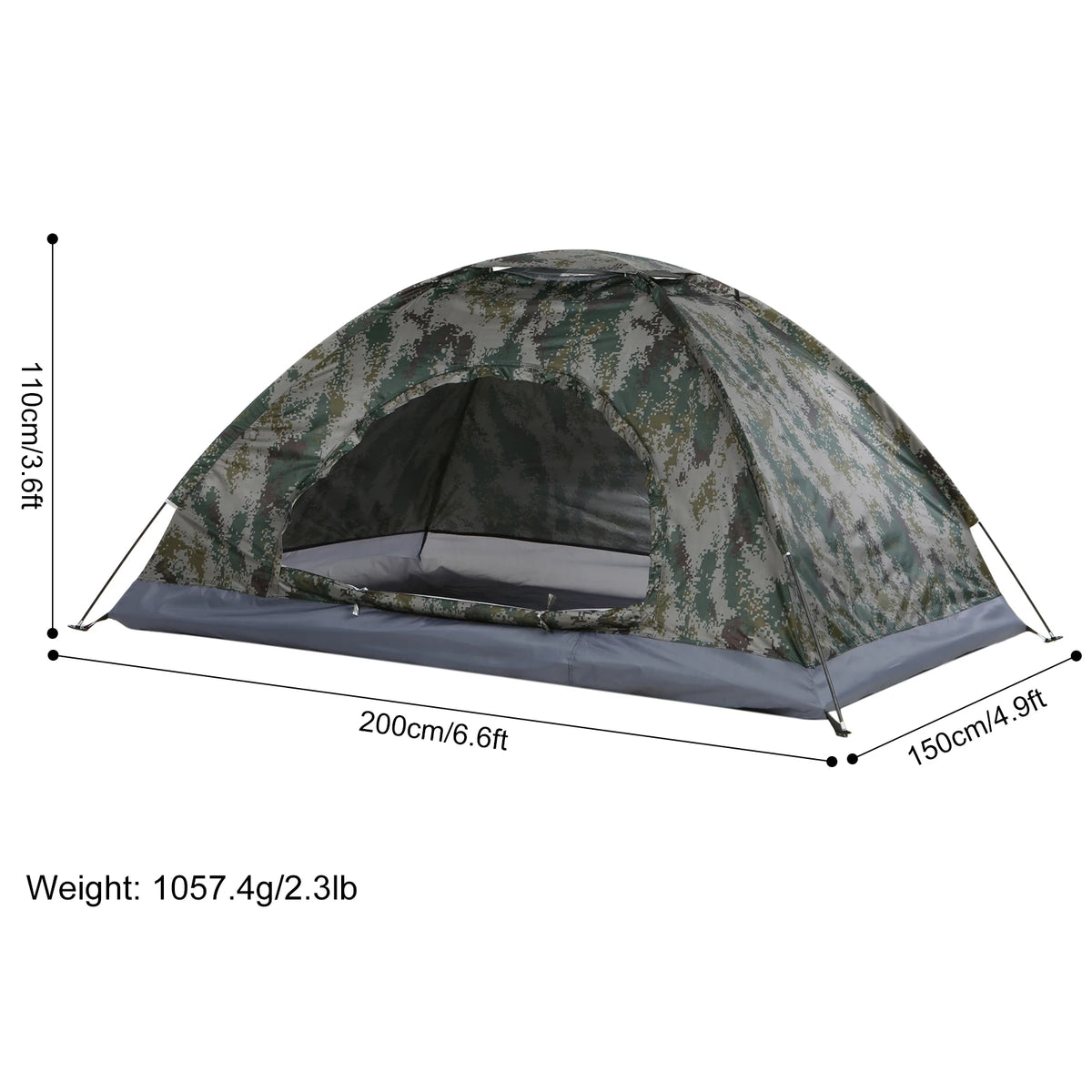 Tomshoo Ultralight Camping Tent – 1 or 2 Person | UPF 30+ Anti-UV