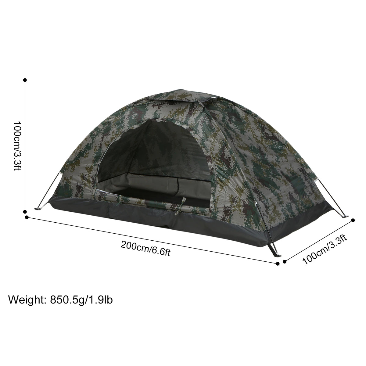 Tomshoo Ultralight Camping Tent – 1 or 2 Person | UPF 30+ Anti-UV