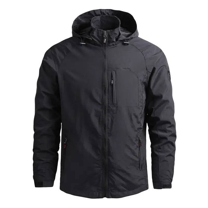 Men's Hooded Hiking Jacket – Waterproof Windbreaker