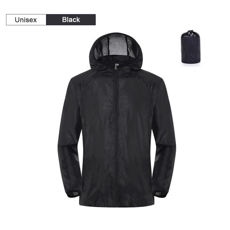 Waterproof Rain Jacket – Men & Women | Quick-Dry Windbreaker with Sun Protection & Pocket