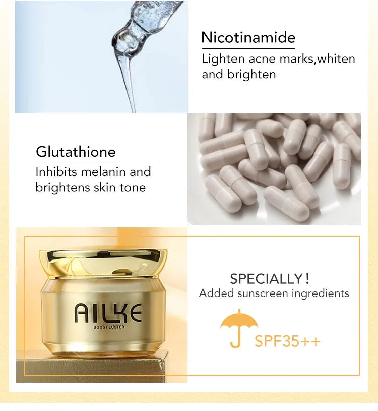 AILKE Glutathione Whitening Face Care Set – Dark Spot & Freckle Correcting Skincare | All Skin Types