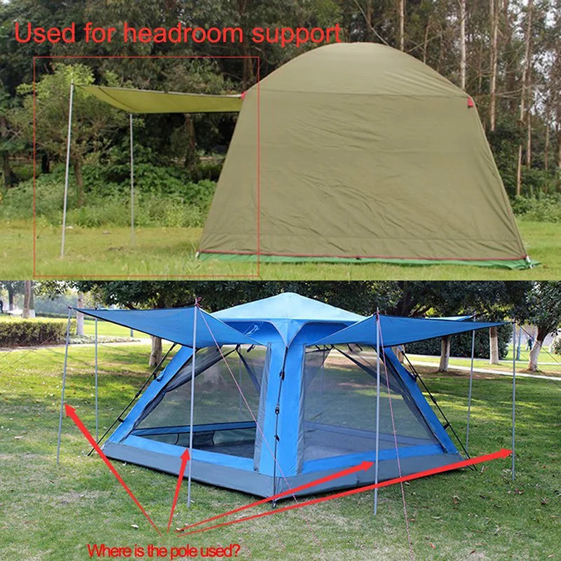 Adjustable Folding Tarp Pole – Camping Awning & Tent Support Stick (1.8m / 2m)
