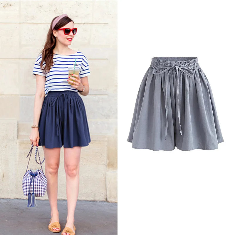 Women's High Waist Chiffon Shorts – Loose Casual Summer Slacks | M–6XL