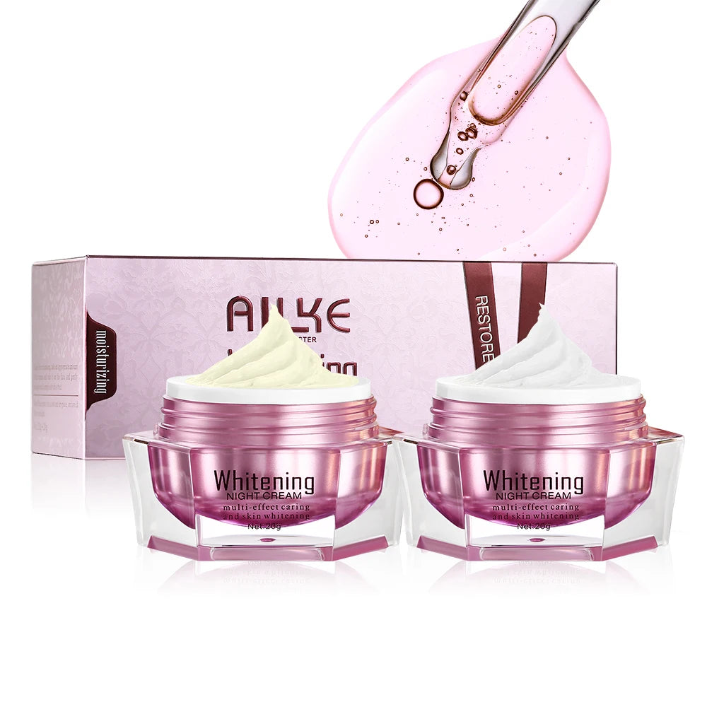 AILKE Hyaluronic Acid Whitening & Anti-Wrinkle Face Cream Set – All Skin Types