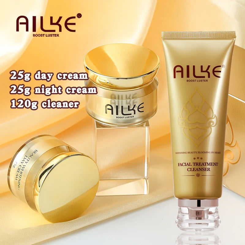 AILKE Glutathione Whitening Face Care Set – Dark Spot & Freckle Correcting Skincare | All Skin Types