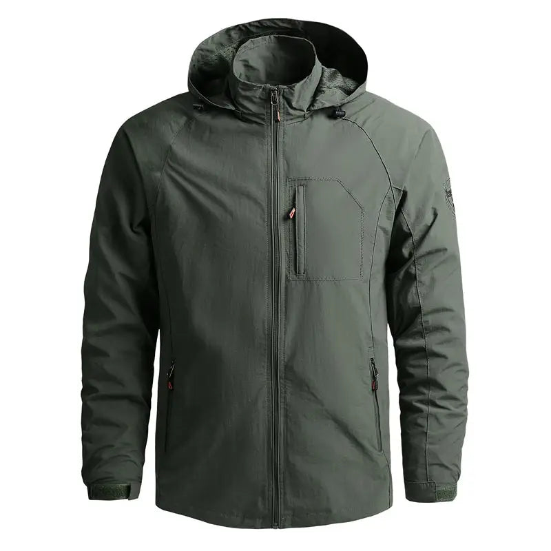 Men's Hooded Hiking Jacket – Waterproof Windbreaker
