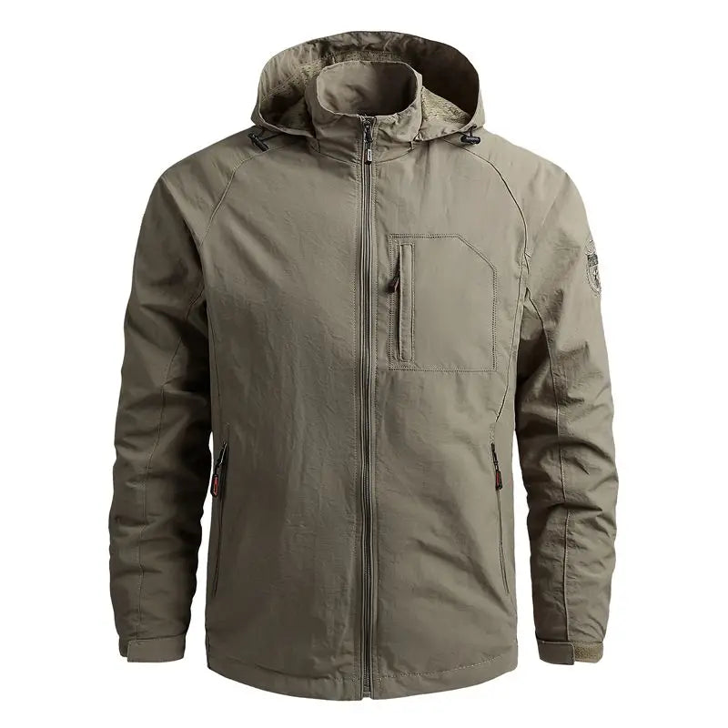 Men's Hooded Hiking Jacket – Waterproof Windbreaker