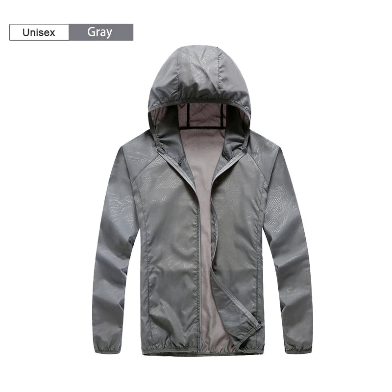 Waterproof Rain Jacket – Men & Women | Quick-Dry Windbreaker with Sun Protection & Pocket