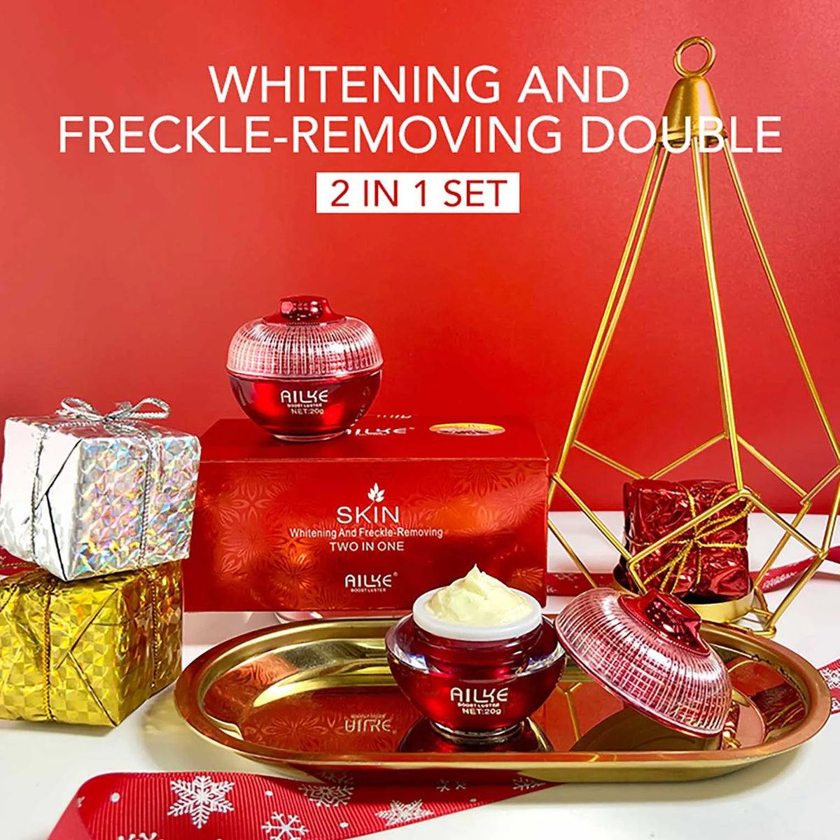 AILKE Brightening Face Care Set – Hyaluronic Acid, Dark Spot & Freckle Reduction