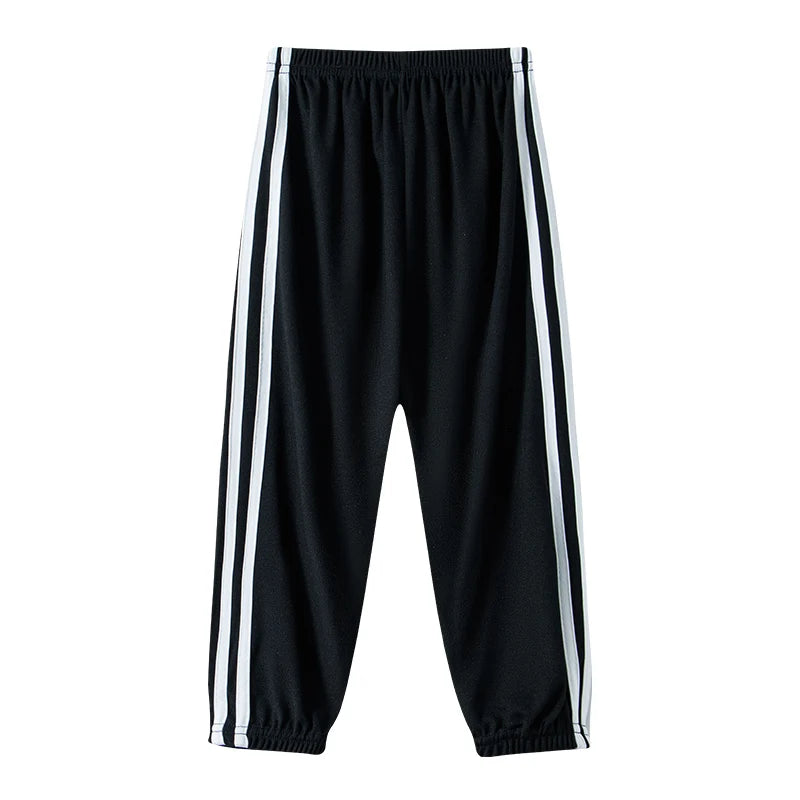 Kids Summer Elastic Waist Pants | 1 or 3-Piece Solid Colour Sports & Mosquito Pants for Boys & Girls