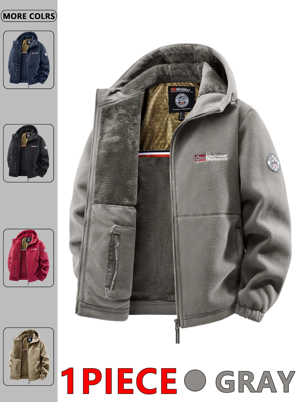 Men's Hooded Winter Jacket – Versatile Outdoor & Streetwear