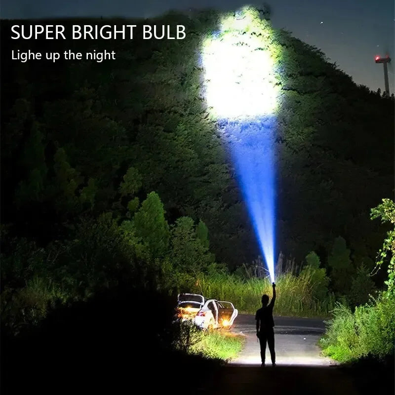 5-LED Rechargeable Camping Spotlight – 3 Modes with Side Light