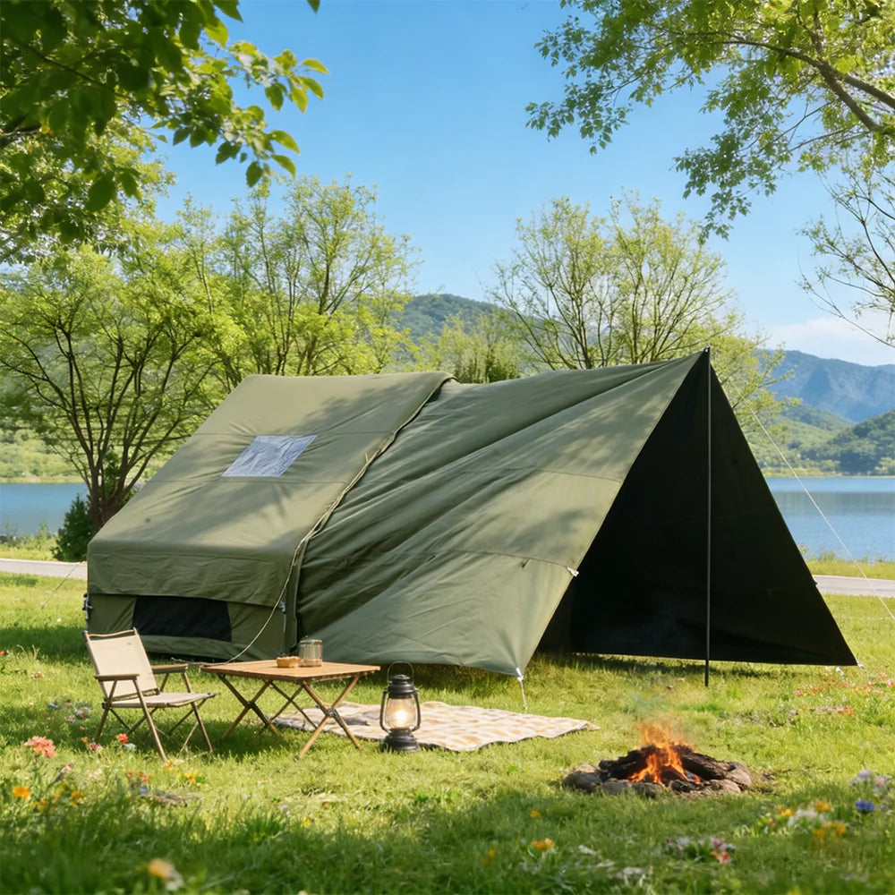 Large Inflatable Camping Tent – 4–8 Person Quick Setup, Windows & Water-Resistant | Four Season