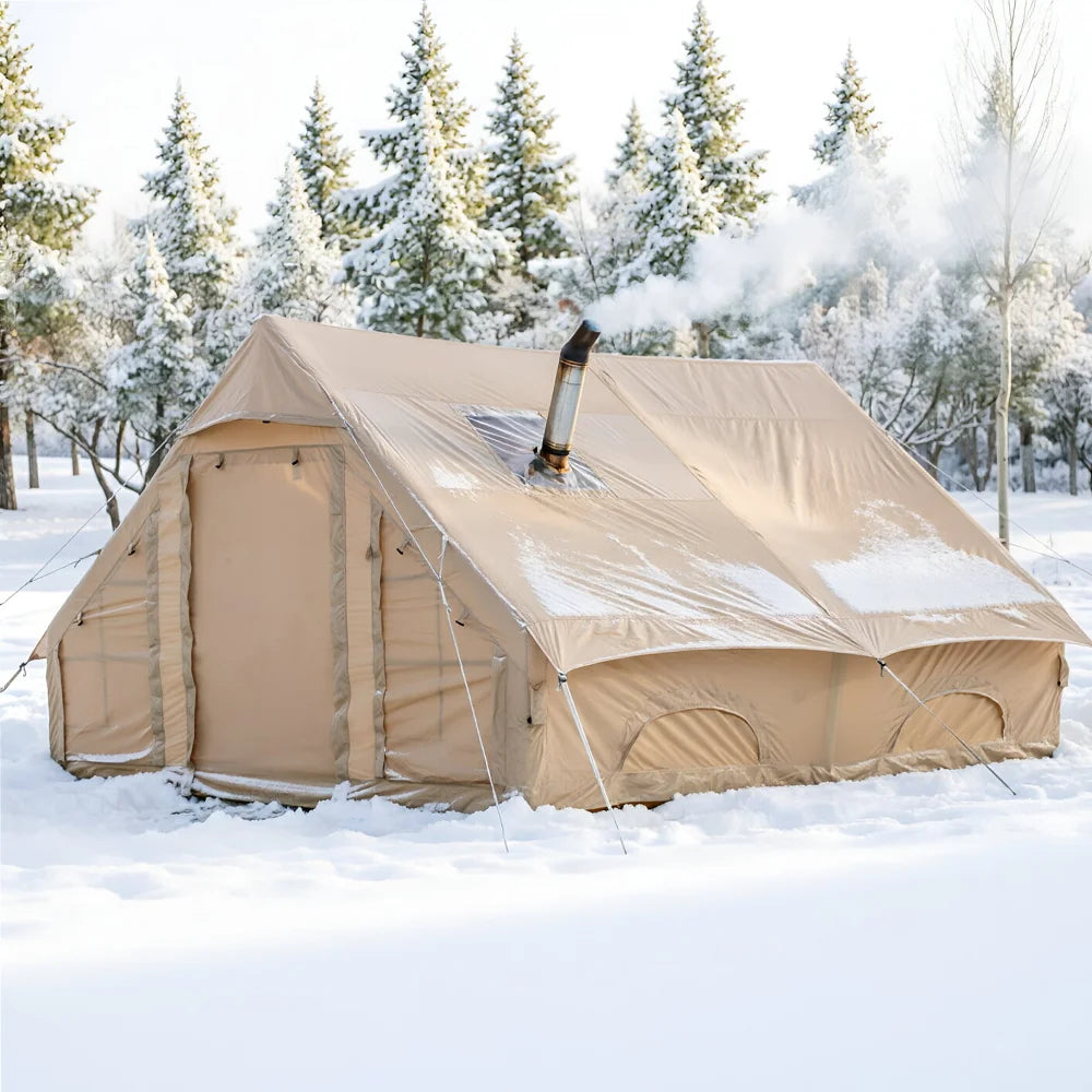 Large Inflatable Camping Tent – 4–8 Person Quick Setup, Windows & Water-Resistant | Four Season