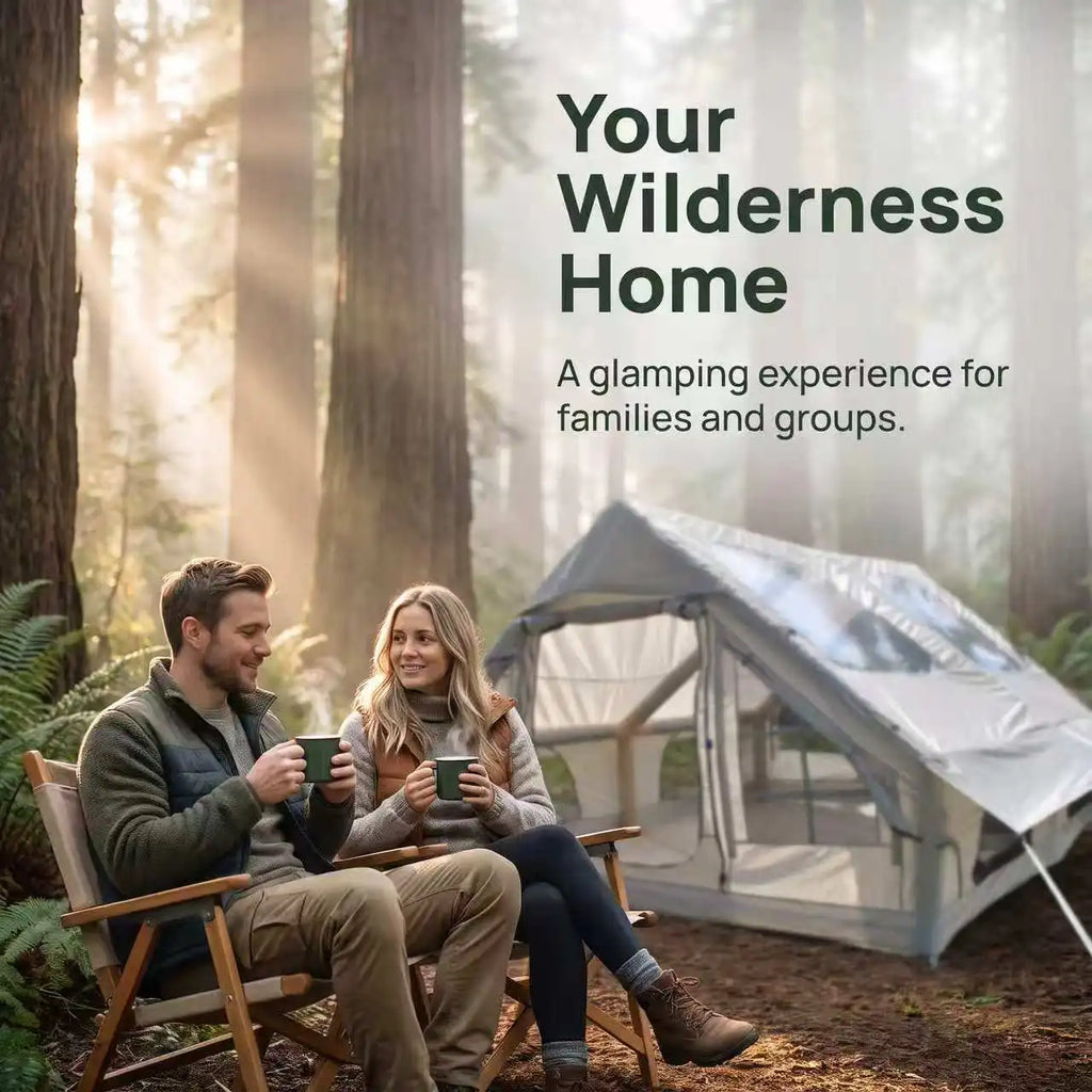 Luxury Inflatable Family Tent – 12m² | 6-8 Person | Dual Skylight Windows