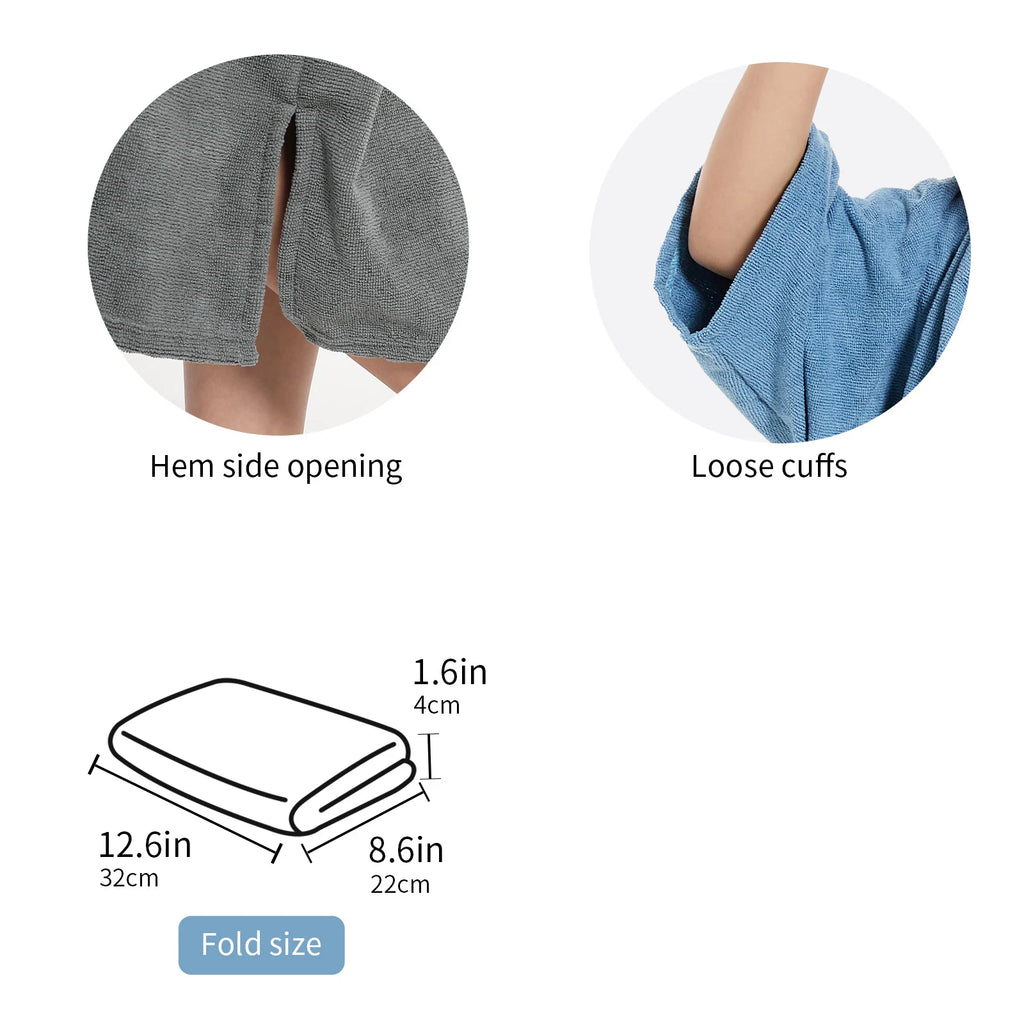 Kids Changing Towel Robe – Quick-Dry Microfibre Surf Poncho for Beach & Pool