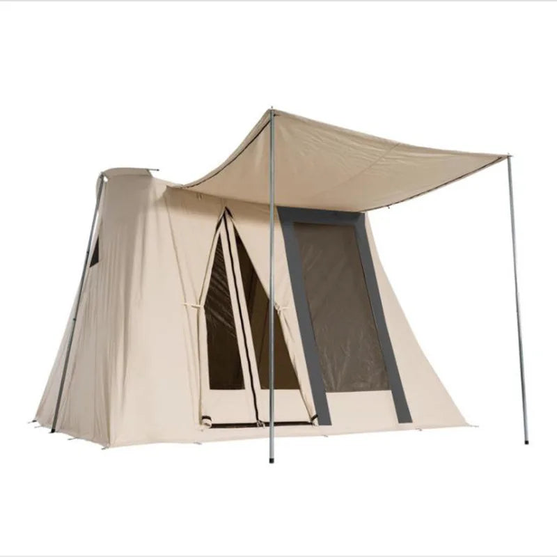 Cotton Retro Arched Glamping Tent – 3x3m Four-Season Cabin Tent