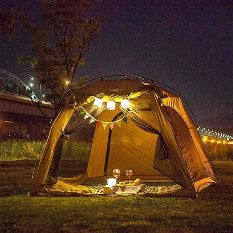 Solar Inflatable Camping Light – LED Lantern with Frosted Panel for Hiking, Camping & Emergencies