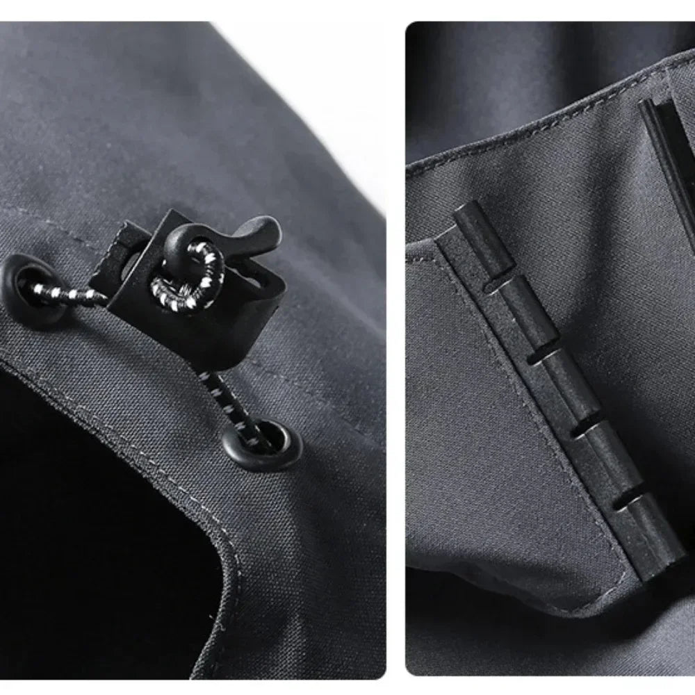 Men's Outdoor Windbreaker Jacket – Hooded & Waterproof