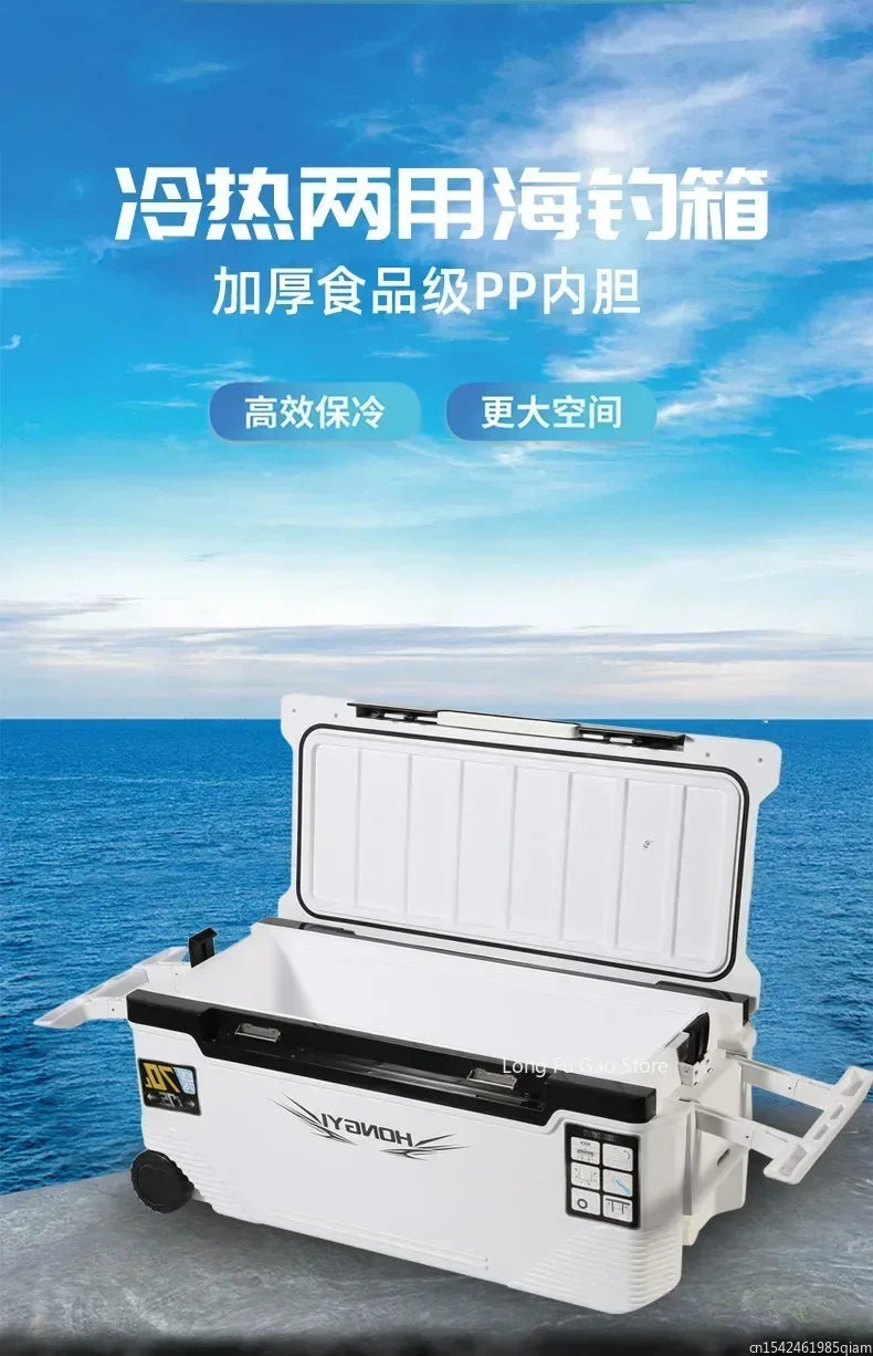 Fishing Ice Box Cooler with Wheels – Heavy-Duty Insulated Fishing Refrigerator | 10L–70L
