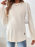 Maternity Long Sleeve Round-Neck T-Shirt – Comfortable Pregnancy Top | S–XXL