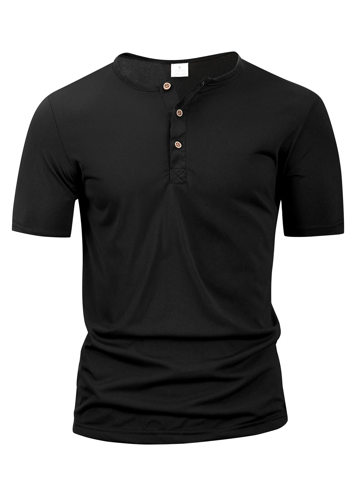 Men's Henley Slim Fit Sport T-Shirt — Quick Dry, Lightweight, Breathable | Casual Polo Style Tops