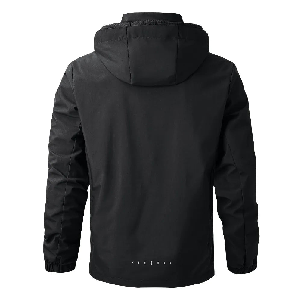 Men's Waterproof Rain Jacket – Lightweight Hooded Windproof Outdoor Raincoat