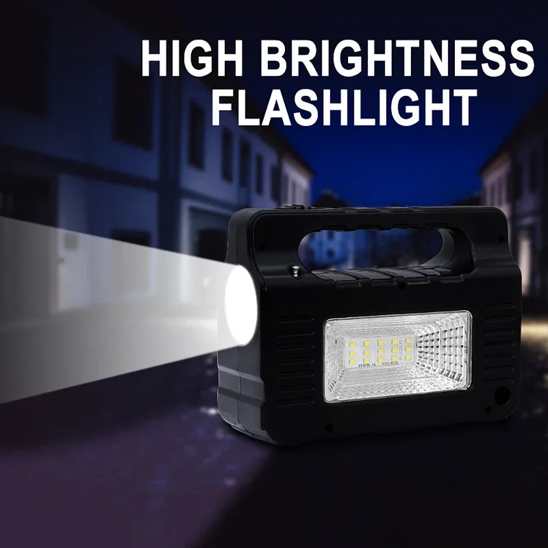 Solar Power Generator Kit – 3 LED Bulbs, FM Radio, Bluetooth Speaker & USB Charging for Camping & Load Shedding