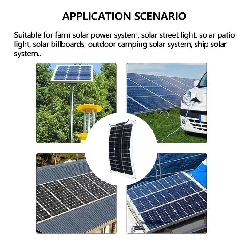 500W Flexible Solar Panel – Lightweight Mobile Power Supply for Home, Camping & RV