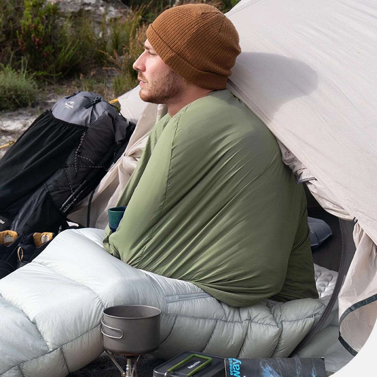 Nylon Sleeping Bag Liner – Warm Inner Liner for Camping, Travel & Hotels