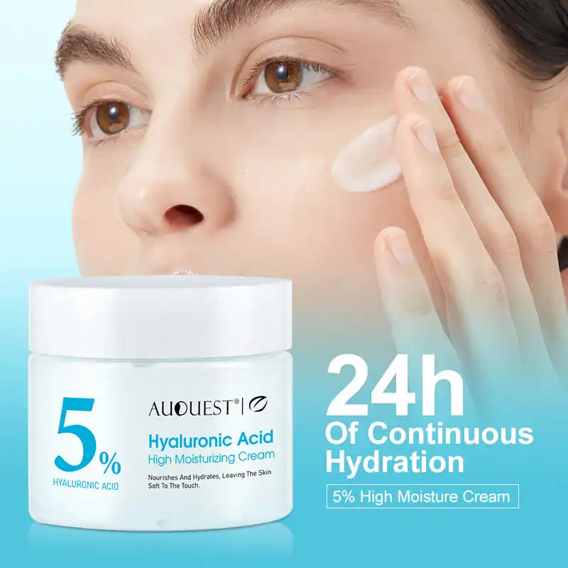 AUQUEST Hyaluronic Acid Face Serum & Cream Set – Deep Moisture & Anti-Dry Skin Care Kit