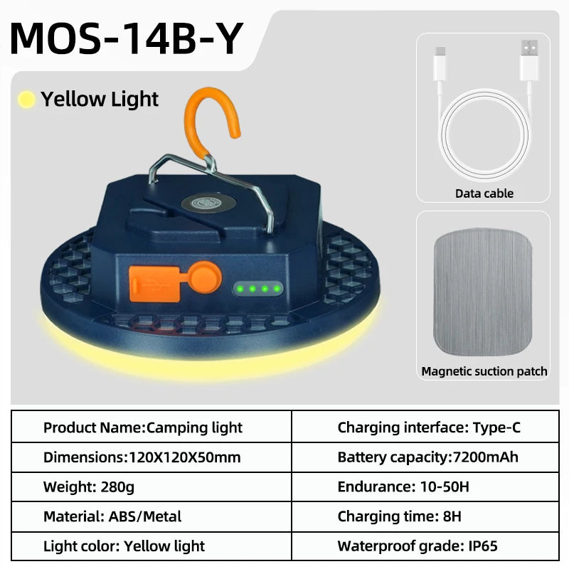 MOSLIGHTING Rechargeable Camping Lantern — 600LM/800LM, Dual Colour, Power Bank | Tent Lamp & Emergency Light