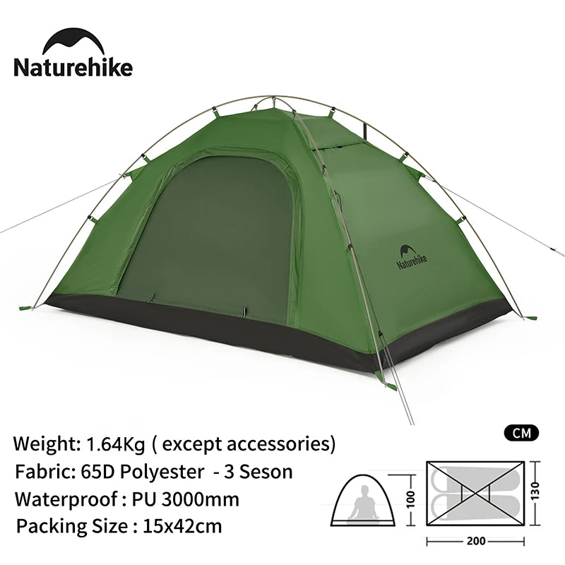 Naturehike 2026 Ultralight 2-Person Camping Tent – Mosquito-Proof & Quick Setup
