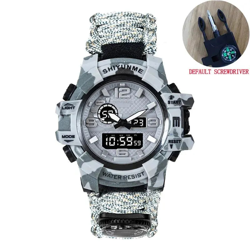 Outdoor Survival Paracord Watch — Military Tactical Multifunctional