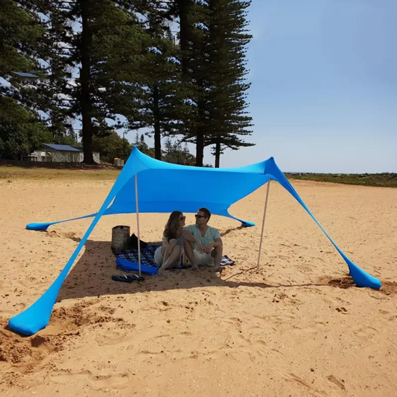 Windproof Beach Canopy & Sun Shade Awning – UV Protection | 1–3 People