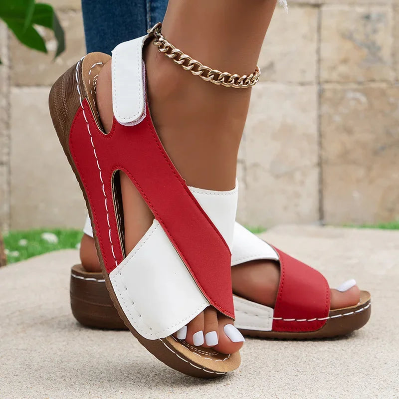 Women's Soft Wedge Heeled Sandals – Peep Toe Lightweight Summer Shoes | Sizes 36–43