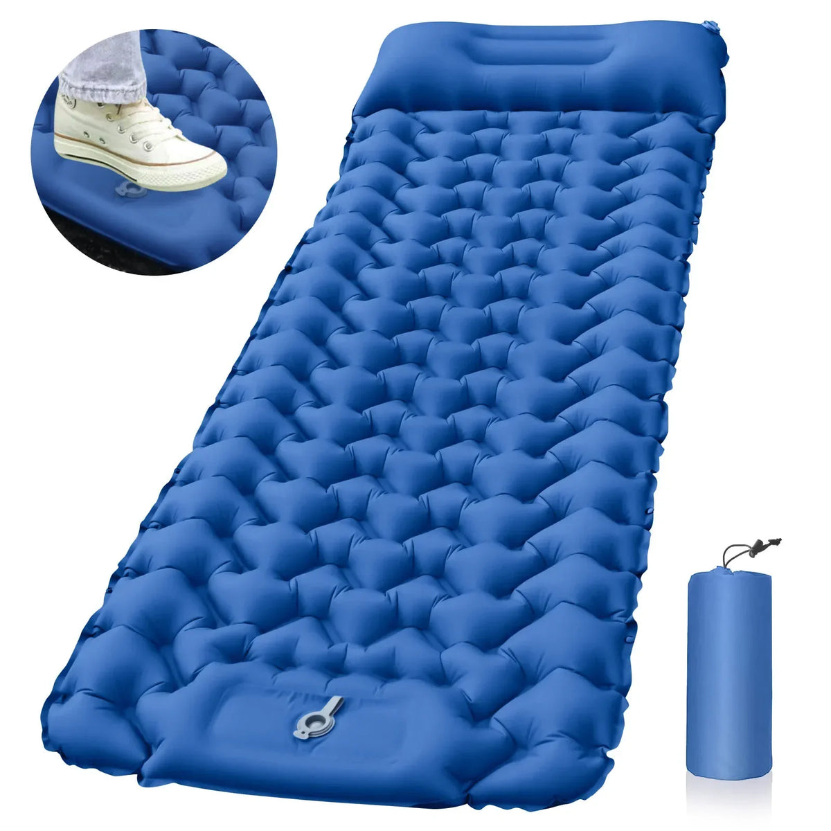 Inflatable Camping Mattress with Pillow