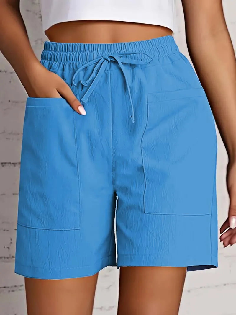 Women's High Waist Casual Shorts with Pockets – Loose Fit Bermuda Shorts | S–XXL