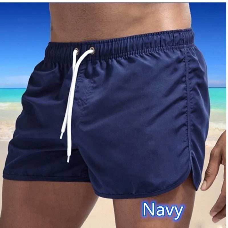 Men's Breathable Swim Shorts — Low Waist, Quick-Dry Microfibre | Beachwear & Swimwear