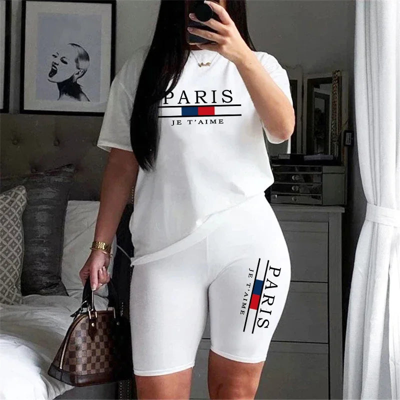 Women's 2-Piece Tracksuit Set – Short Sleeve Tee & Shorts | S–XXXL