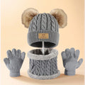 3-Piece Kids Winter Hat, Neck Warmer & Gloves Set | Cute & Warm for Boys and Girls Ages 2–12