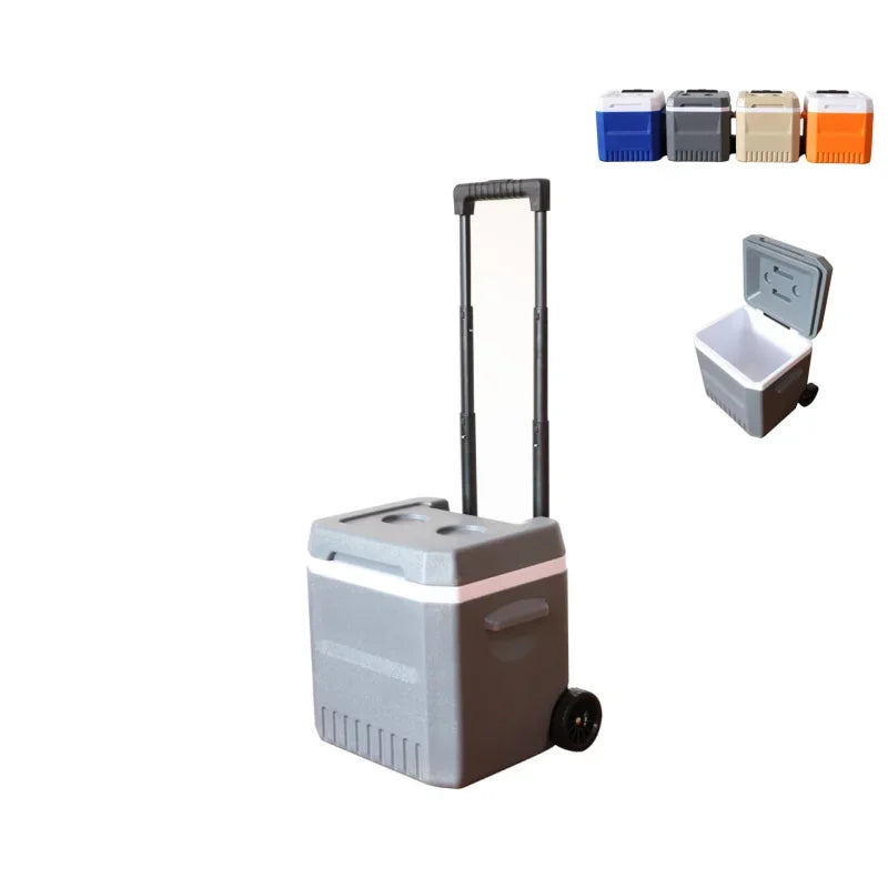 18L Insulated Cooler Box with Wheels & Trolley – Portable Outdoor Ice Chest