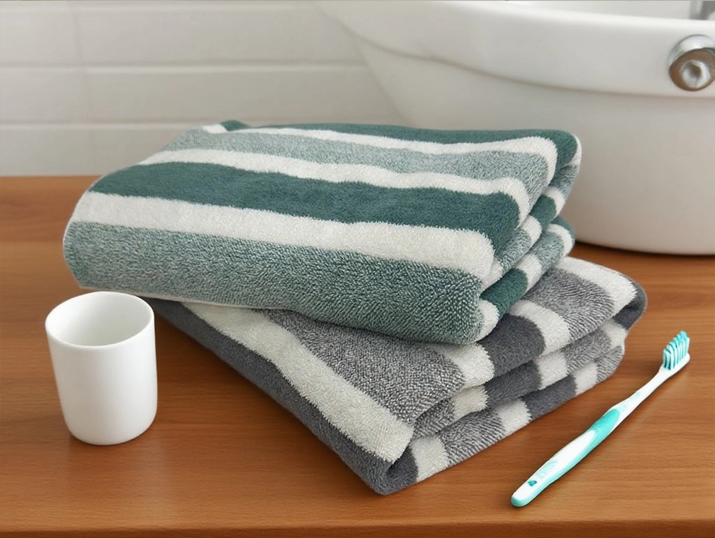 Thick Absorbent Bath Towel 70x130cm – Soft Cotton-Feel Towel for Home & Camp