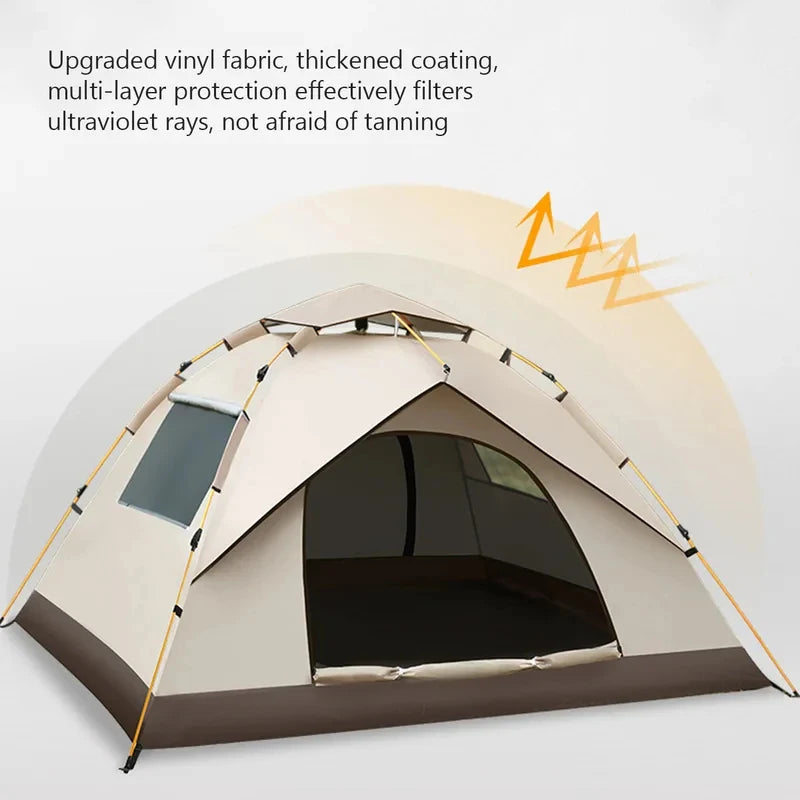 Automatic Quick-Open Pop-Up Camping Tent – Foldable Beach & Outdoor Tent, Easy to Carry