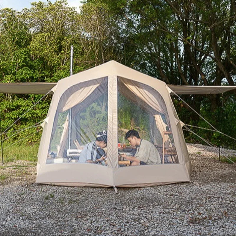 Self-Inflating Camping Tent – Large Space, Windproof & Breathable | 4-Season
