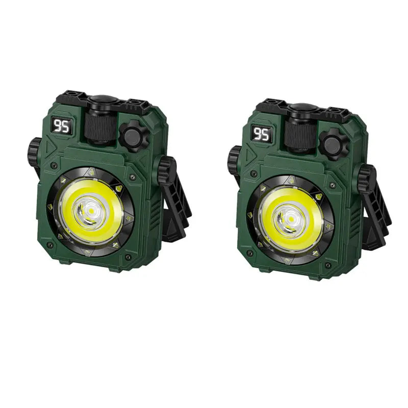 YEMAO LED Camping Lantern — 5 Modes, Magnetic Mount, Solar Charging, Power Display | Waterproof Emergency Light