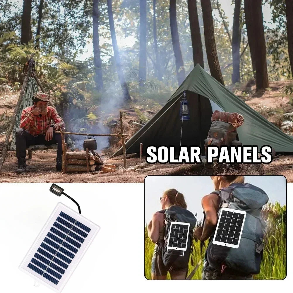 Portable Solar Charger with USB Output – Compact Solar Panel for Camping, Travel, Flashlights & Fans